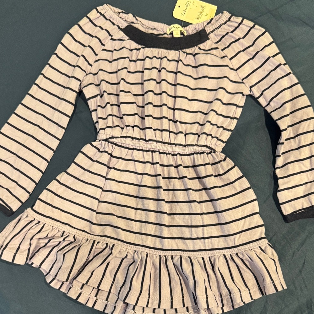 Splendid purple with navy stripe dress, girls 2T
